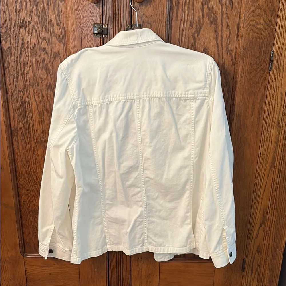Jones New York White Denim Jacket - Picture 2 of 3
